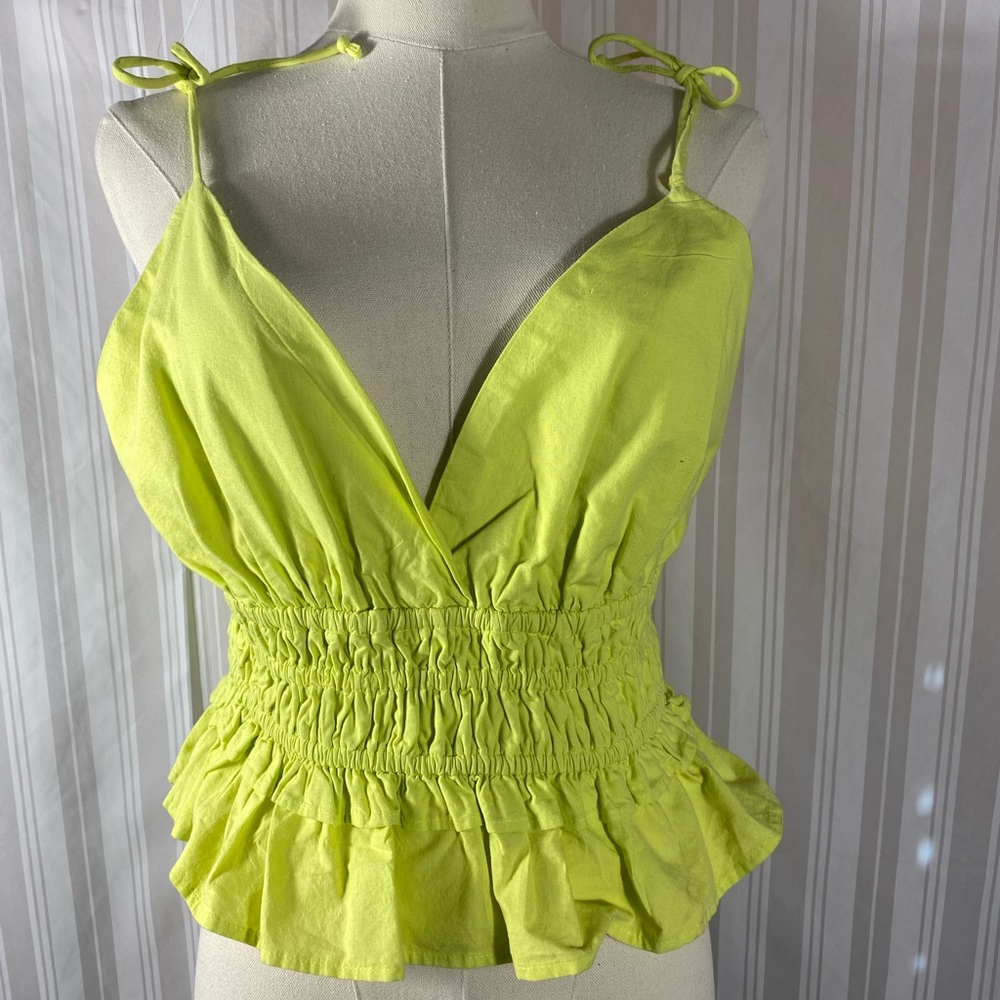 Sim and Sam Lime Green colored top in size Large